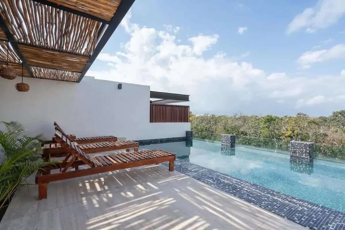 King Bed Cool Pool Hammock Gym Wifi Hyde Tulum Apartment 0*,  Mexico