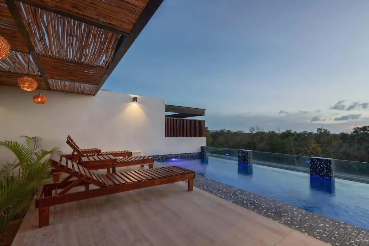 King Bed Cool Pool Hammock Gym Wifi Hyde Tulum Apartment Mexico
